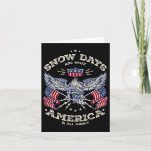 Skiing American Flag Mountains Ski Instructor Skie Card