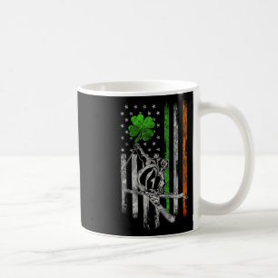 Skiing American Irish Flag St Patricks Day Shamroc Coffee Mug