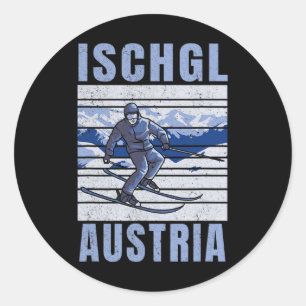 Skiing And Apres Ski - Winter Sports Ischgl Classic Round Sticker