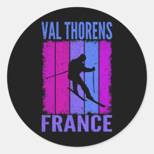 Skiing And Apres Ski - Winter Sports Val Thorens Classic Round Sticker