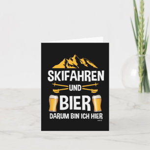 Skiing And Beer Apres Ski Party Costume Winter Spo Card