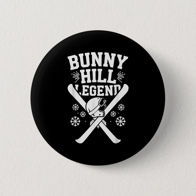 Skiing And Snowboarding Beginner Winter Sports Ent 6 Cm Round Badge (Front)