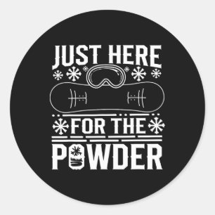 Skiing And Snowboarding Beginner Winter Sports Ent Classic Round Sticker