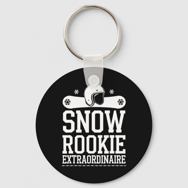 Skiing And Snowboarding Beginner Winter Sports Ent Key Ring (Front)