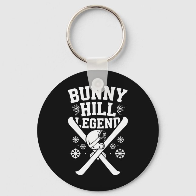 Skiing And Snowboarding Beginner Winter Sports Ent Key Ring (Front)