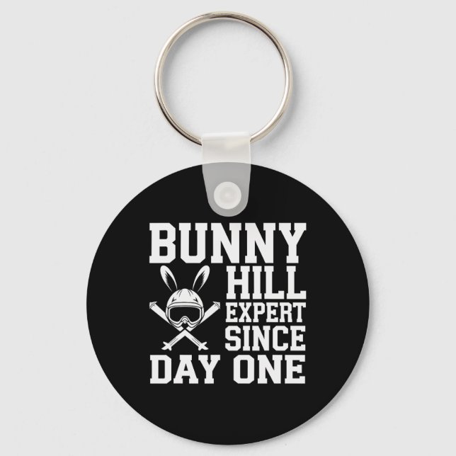Skiing And Snowboarding Beginner Winter Sports Ent Key Ring (Front)