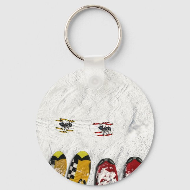 Skiing Ants, Passing Through Key Ring (Front)