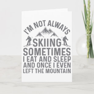 Skiing Art For Men Women Kids Winter Sport Ski Lov Card