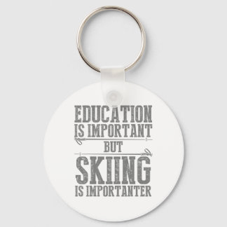 Skiing Art For Men Women Kids Winter Sport Ski Lov Key Ring