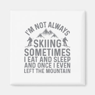 Skiing Art For Men Women Kids Winter Sport Ski Lov Magnet