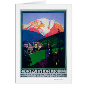 Skiing at Combloux Promotional Poster
