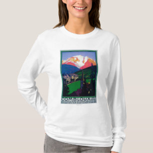 Skiing at Combloux Promotional Poster T-Shirt