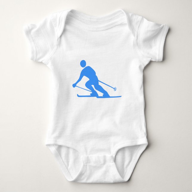 Skiing - Baby Blue Bodysuit (Front)