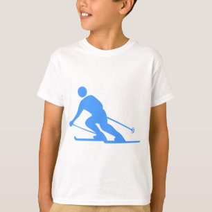 Skiing - Baby Blue T-Shirt
