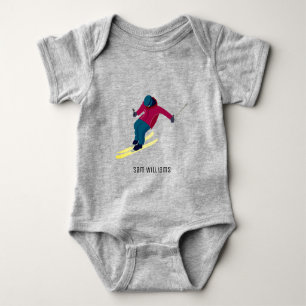 Skiing Baby Bodysuit