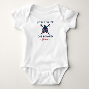 Skiing Baby Shower Little Skier on Board - Skiing Bodysuit