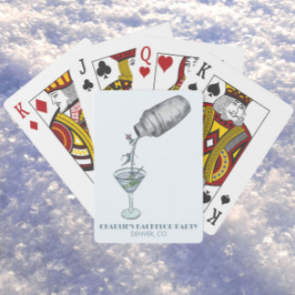 skiing bachelor party  playing cards