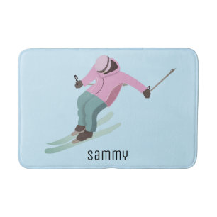 Skiing Bath Mat