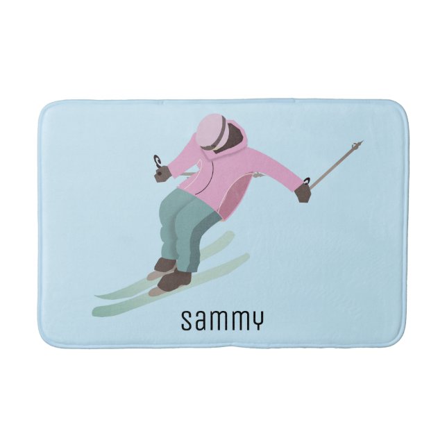 Skiing Bath Mat (Front)