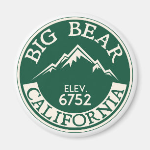 Skiing Big Bear Lake California Ski Hiking Magnet
