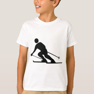 Skiing - Black T-Shirt