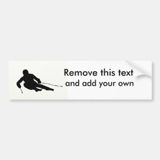 Skiing bumper sticker
