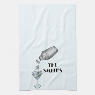Skiing cabin  tea towel