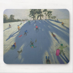 Skiing Calke Abbey Derby Mouse Pad