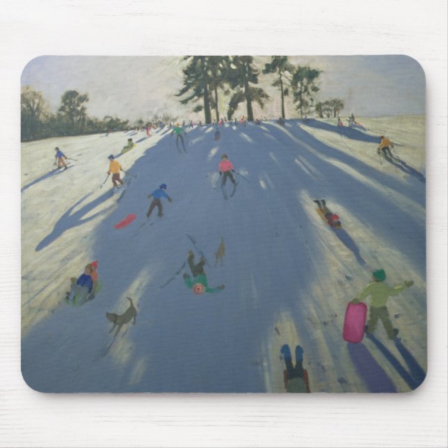 Skiing Calke Abbey Derby Mouse Pad (Front)