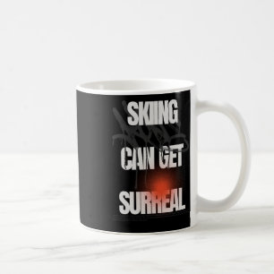 Skiing Can Get Surreal Alpine Mountain Snow Slope  Coffee Mug