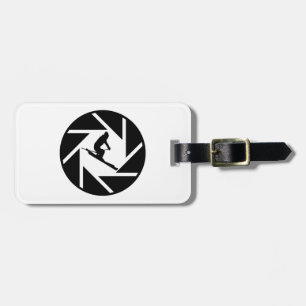 SKIING CANDID VISION LUGGAGE TAG