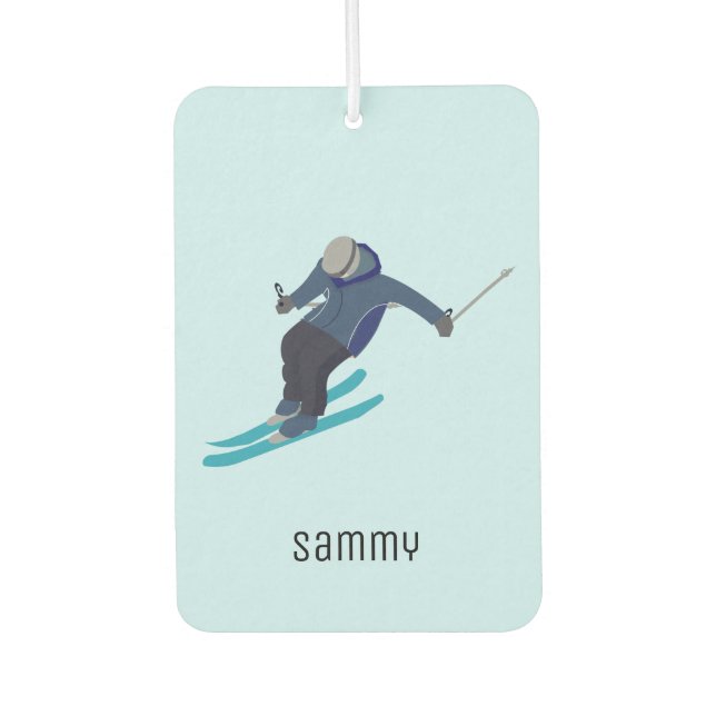 Skiing Car Air Freshener (Front)