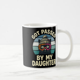 Skiing Cat Retro Vintage Got Ped By My Daughter  Coffee Mug