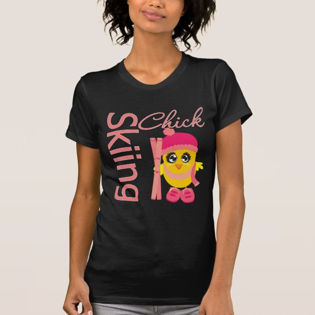 Skiing Chick T-Shirt (Front)