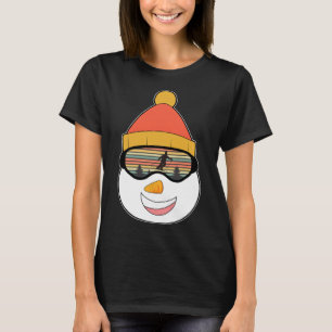 Skiing Christmas Snow Man Winter Skier Funny Apres T-Shirt