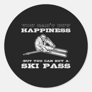 Skiing Ckcountry Skier Telemark Norway Cant Buy Ha Classic Round Sticker