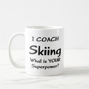 skiing coach coffee mug