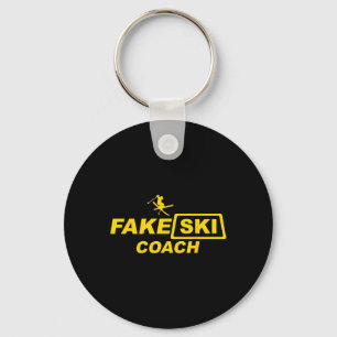 Skiing Coach Fake Ski Instructor Funny Apres-ski Key Ring