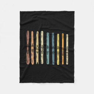 Skiing - Collection of ski boards Fleece Blanket