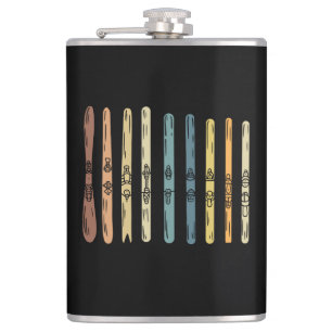 Skiing - Collection of ski boards Hip Flask