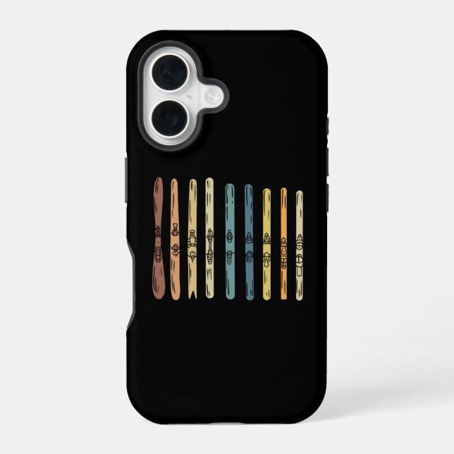 Skiing - Collection of ski boards iPhone 16 Case (Back)