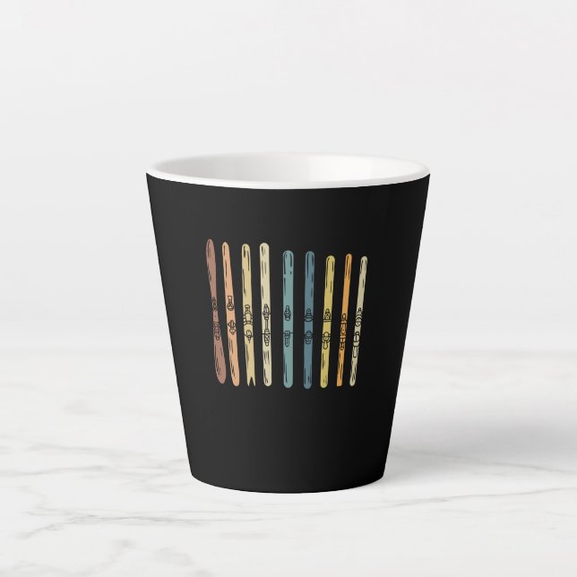 Skiing - Collection of ski boards Latte Mug (Front)