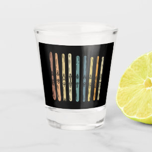 Skiing - Collection of ski boards Shot Glass