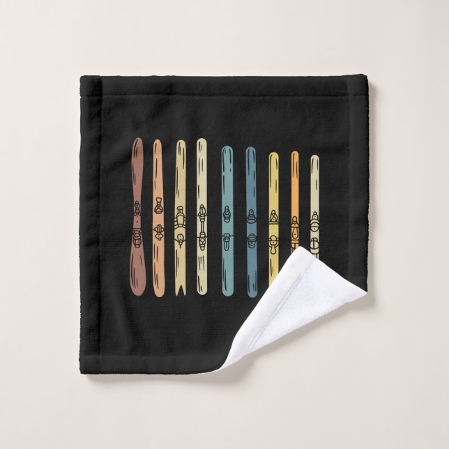 Skiing - Collection of ski boards Wash Cloth (Wash Cloth)