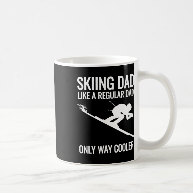 Skiing Dad - Like A Regular Dad But Way Cooler - S Coffee Mug (Right)