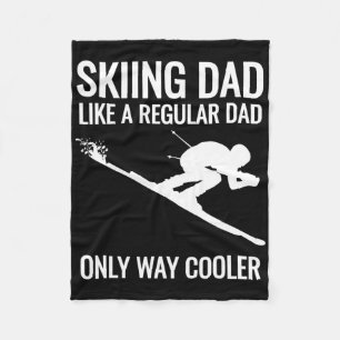 Skiing Dad - Like A Regular Dad But Way Cooler - S Fleece Blanket