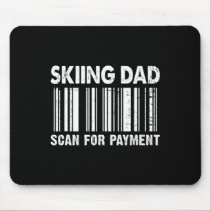 Skiing Dad Scan For Payment Rcode Father's Day  Mouse Pad