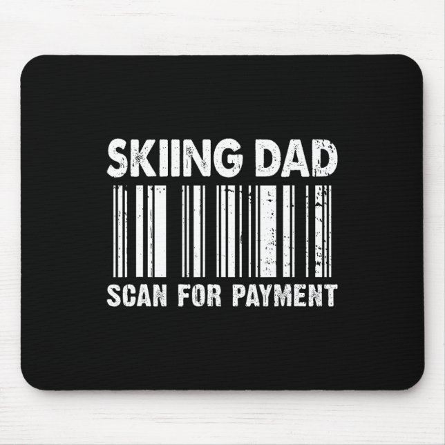 Skiing Dad Scan For Payment Rcode Father's Day  Mouse Pad (Front)