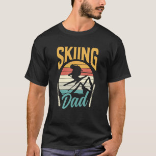 Skiing Dad Ski Father Skier Daddy Papa Father's Da T-Shirt