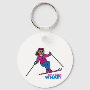 Skiing - Dark Key Ring